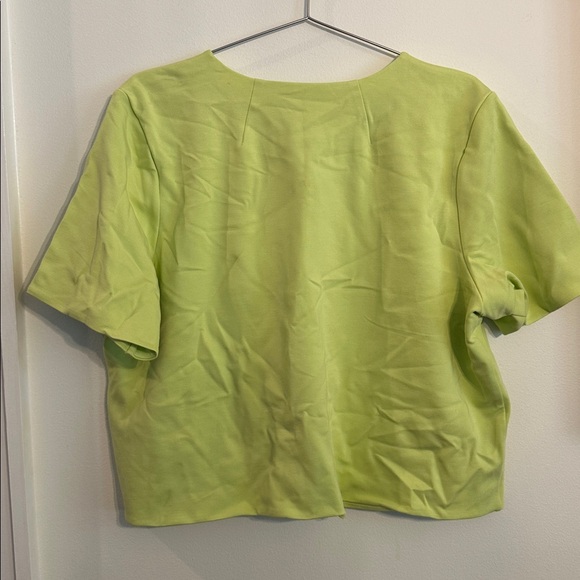 Express Lime Green Short Sleeve Top - Picture 3 of 3